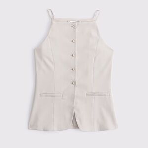 Abercrombie & Fitch High Neck Suiting Vest | XS